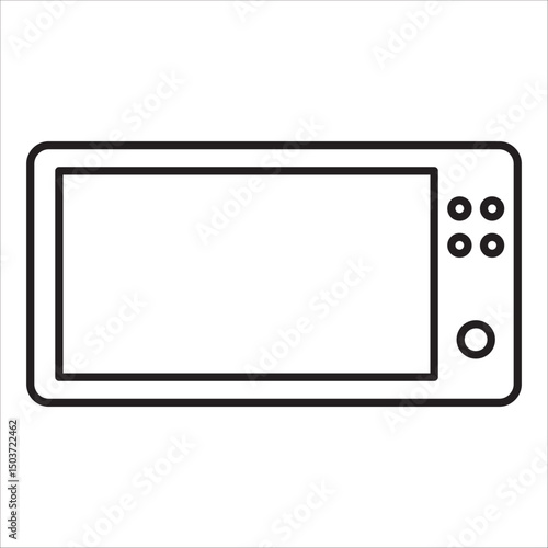 Oven icon outline vector