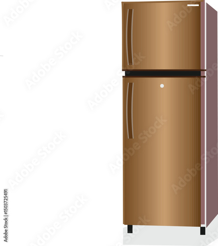 A golden color nice looking refrigerator is very much useful. 