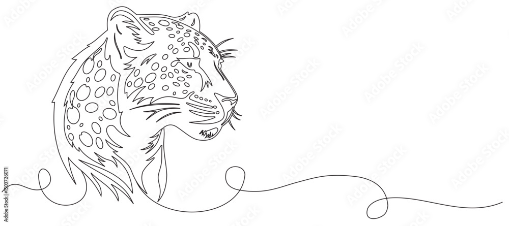 Obraz premium jaguar head art illustration on white background