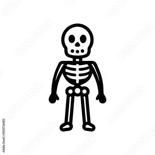 Lying Down Skeleton Doodle Vector For A Resting Or Dead Spooky Character