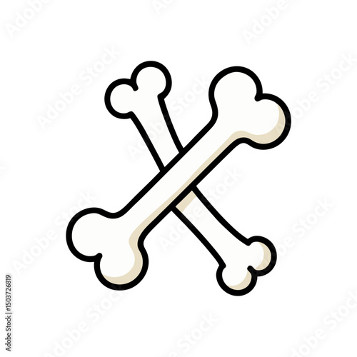 Dinosaur Bones Doodle Vector For A Prehistoric Fossil And Museum Display