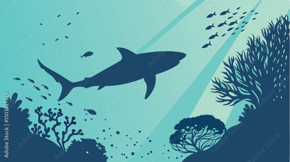 Fototapeta premium shark in aquarium