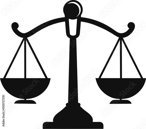  balance scale with trophy justice fairness award