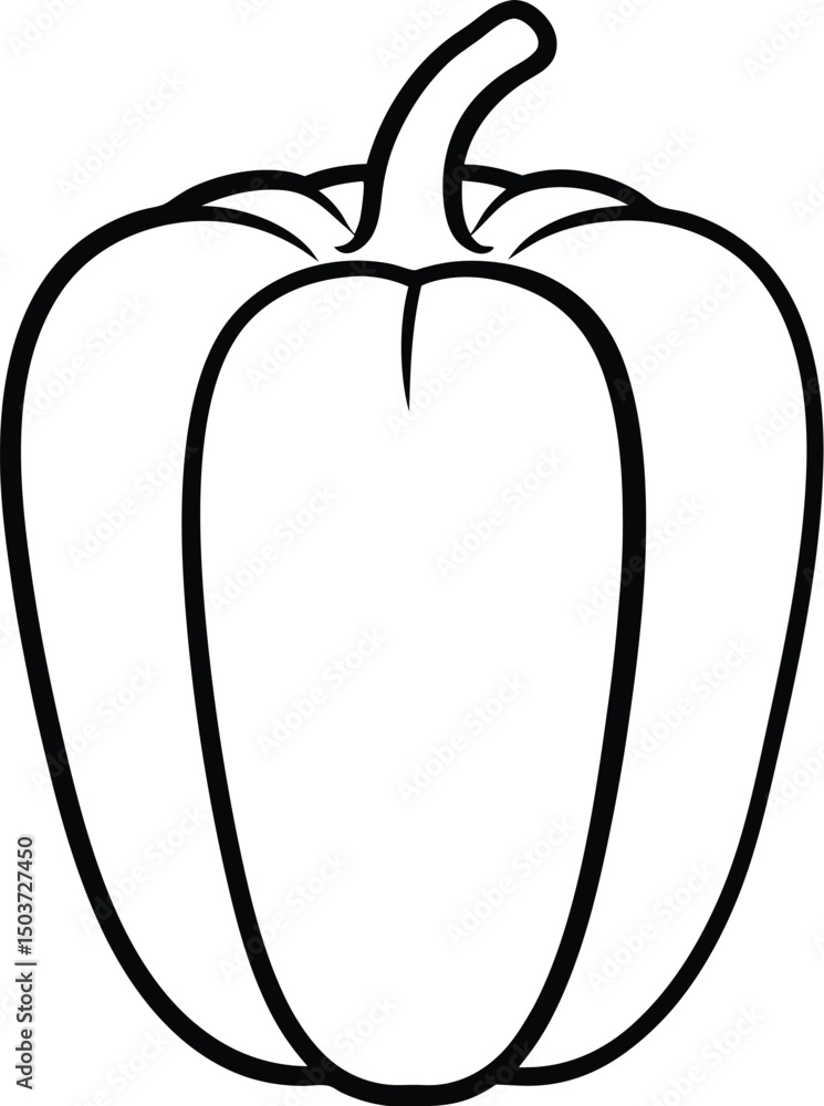 vector illustration of a bell pepper vector illustration of a bell pepper