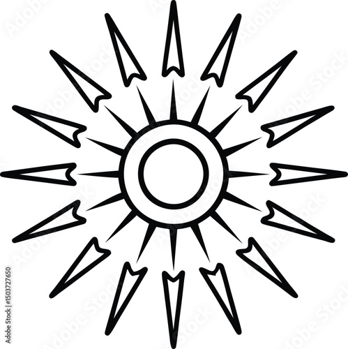 bohemian style sunburst ornament 