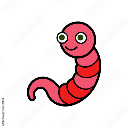 Tapeworm Doodle Vector For A Gross And Medical Parasite Illustration