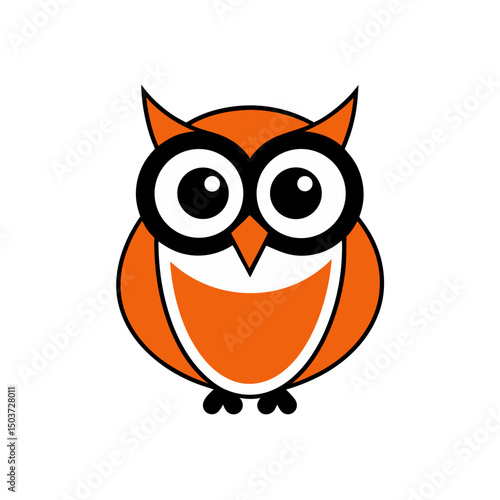 Wise Old Owl Doodle Vector With Glasses For A Smart And Studious Bird