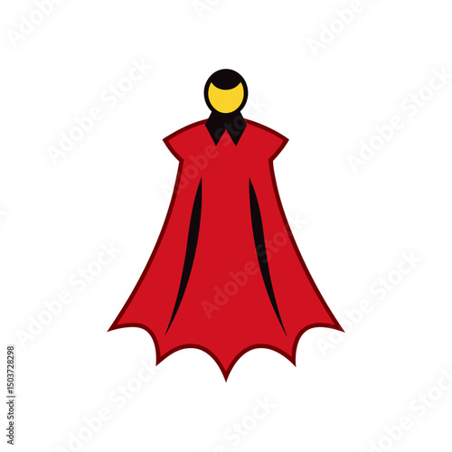 Hooded Traveler Cape Doodle Vector For A Mysterious Adventurer Figure