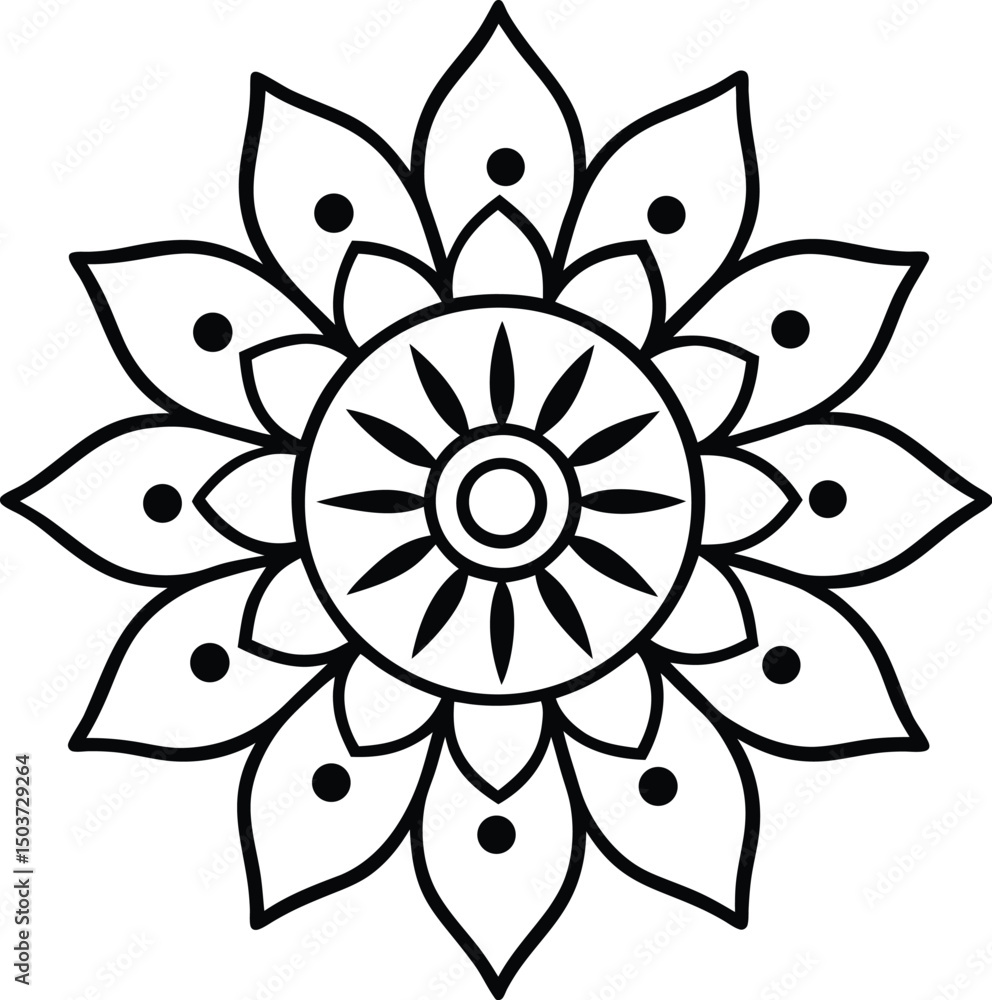 Naklejka premium abstract flower vector