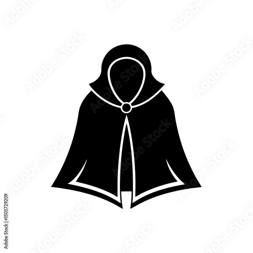 Flowing Vampire Cloak Doodle Vector For Gothic Horror Character Design Art