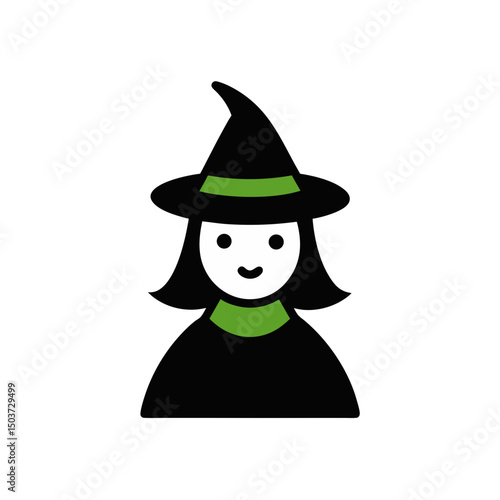 Scary Old Witch Doodle Vector Character For Creepy Halloween Scene Graphics