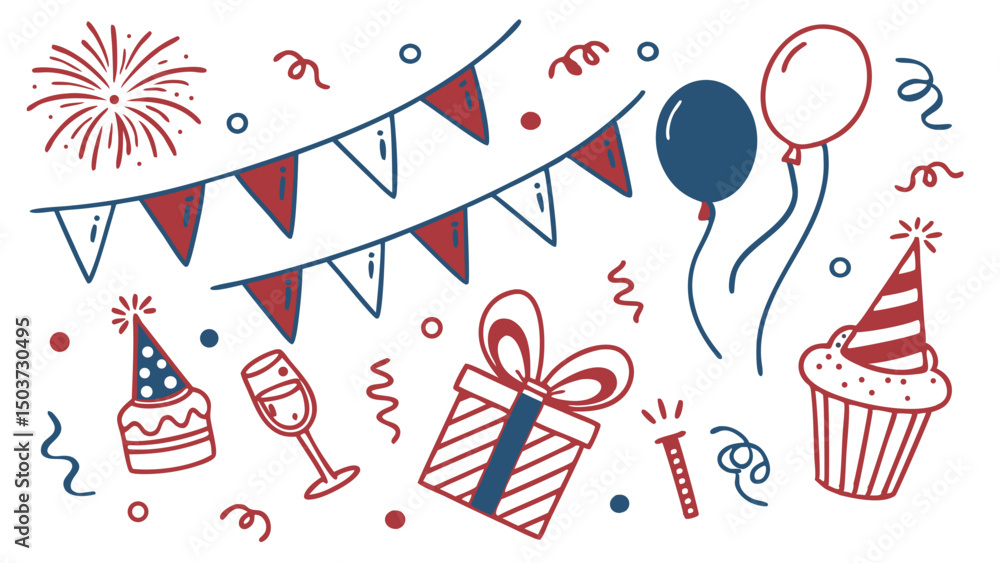 Obraz premium independence day background