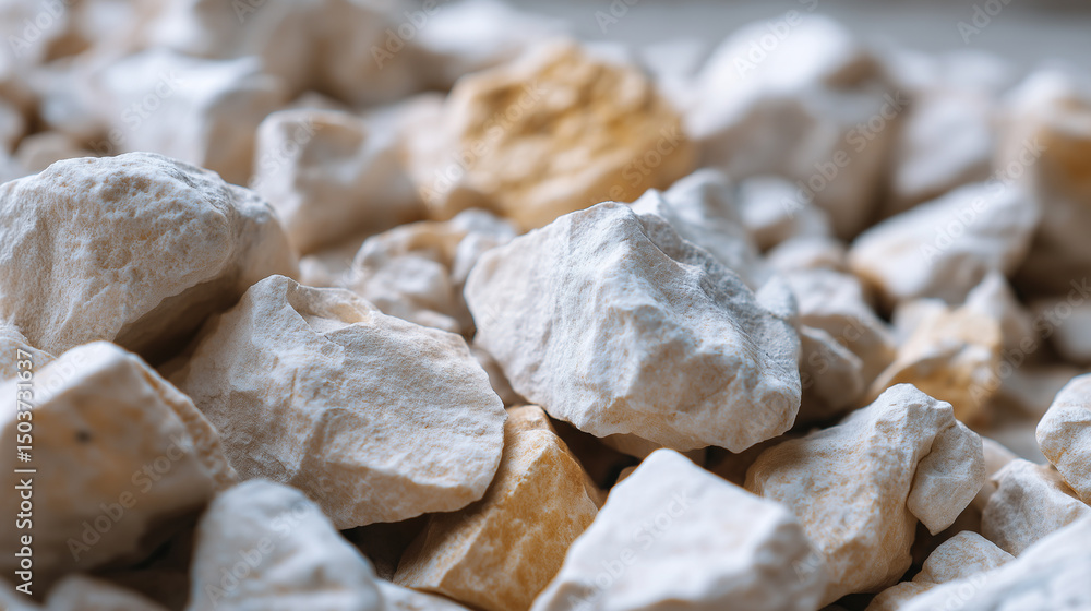 Close-up of small white and beige decorative stones used in landscaping or gardening.
Close-up of small white and beige decorative stones used in landscaping or gardening.