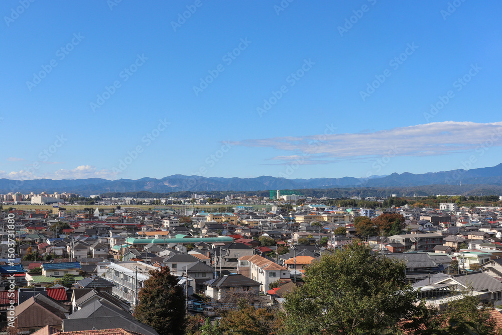 Naklejka premium 瑞穂町の街並み(東京都瑞穂町)