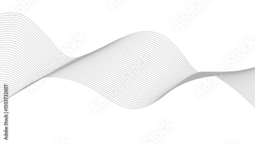 Abstract wave element for design. Digital frequency track equalizer. Stylized line art background. Vector illustration. 