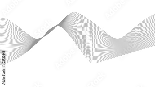 Abstract wave element for design. Digital frequency track equalizer. 