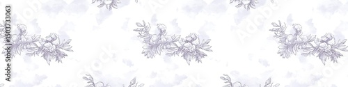 Delicate, light purple floral pattern