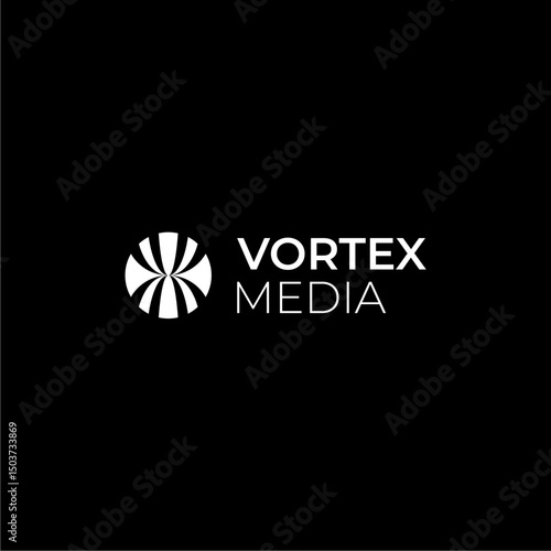 Abstract logo with vortex, vortex logo icon design