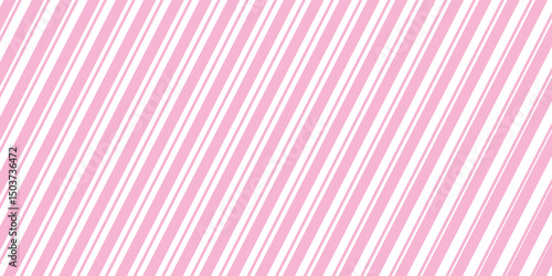 Pink stripes on white background. Striped diagonal pattern Vector illustration of Seamless background Christmas or winter theme Geometric pattern Background with slanted lines