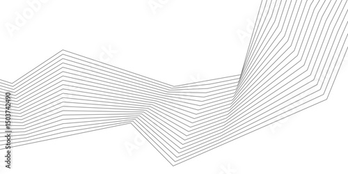 Abstract line stripes with 3D dimensional effect pattern artwork decorative design background.