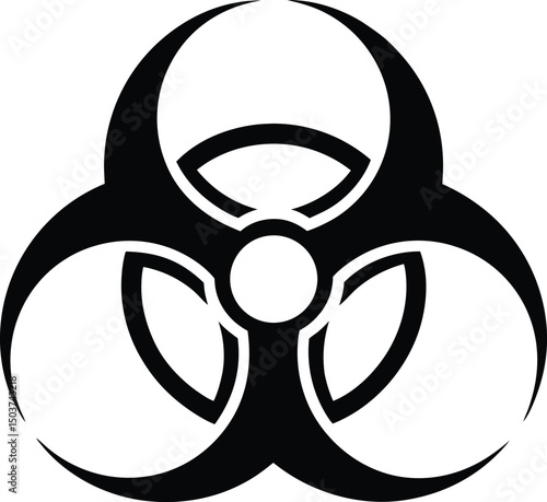 Biohazard Icon Outline Vector Illustration