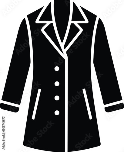Coat Icon Outline Vector Illustration