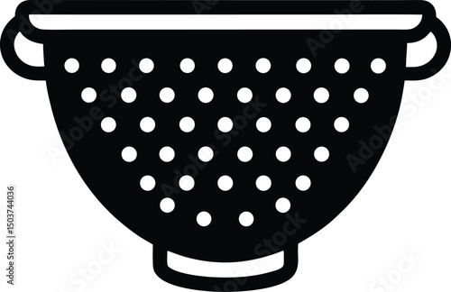 Colander Icon Outline Vector Illustration