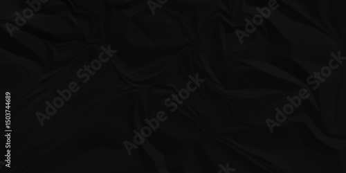 Dark black crumpled paper background. old paper wrinkle texture pattern. cardboard wrinkled arts craft and Seamless black crumpled paper.	
