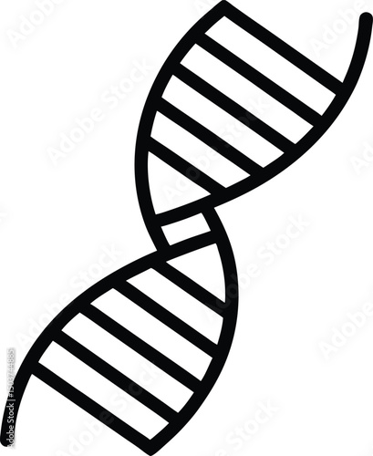 DNA Icon Outline Vector Illustration
