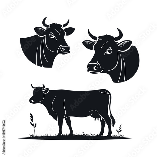 Cow Silhouettes