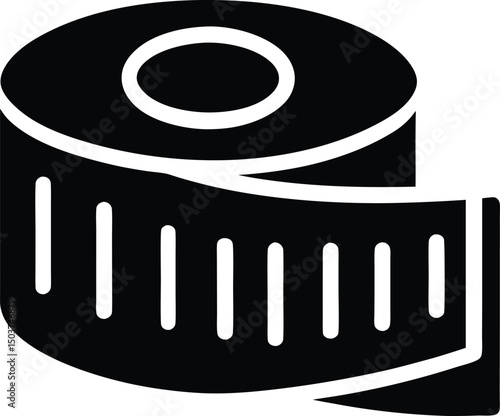 Measuring Tape Icon Outline Vector Illustration