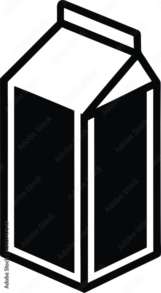 Milk Carton Icon Outline Vector Illustration Milk Carton Icon Outline Vector Illustration