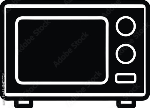 Microwave Icon Outline Vector Illustration