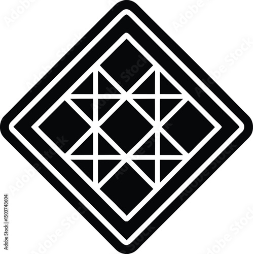 Quilting Square Icon Outline Vector Illustration