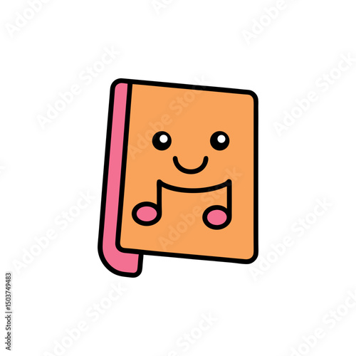 Festive Songbook Doodle Vector Clip Art for Christmas Music