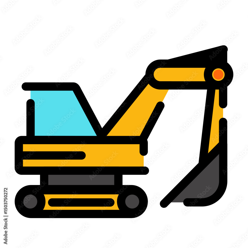 Naklejka premium excavator icon 