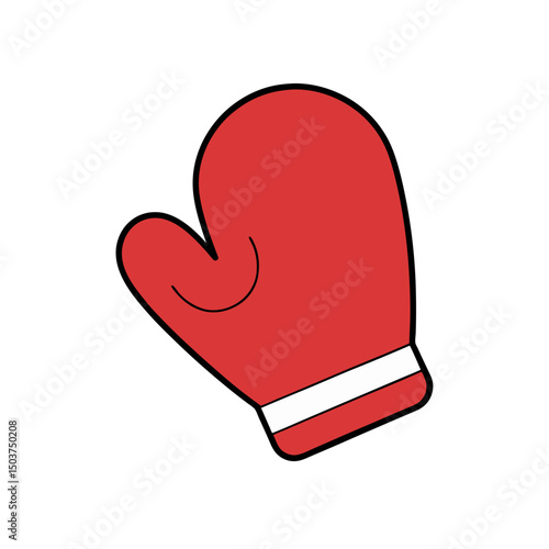 Warm Mitten Doodle Vector Clip Art Winter