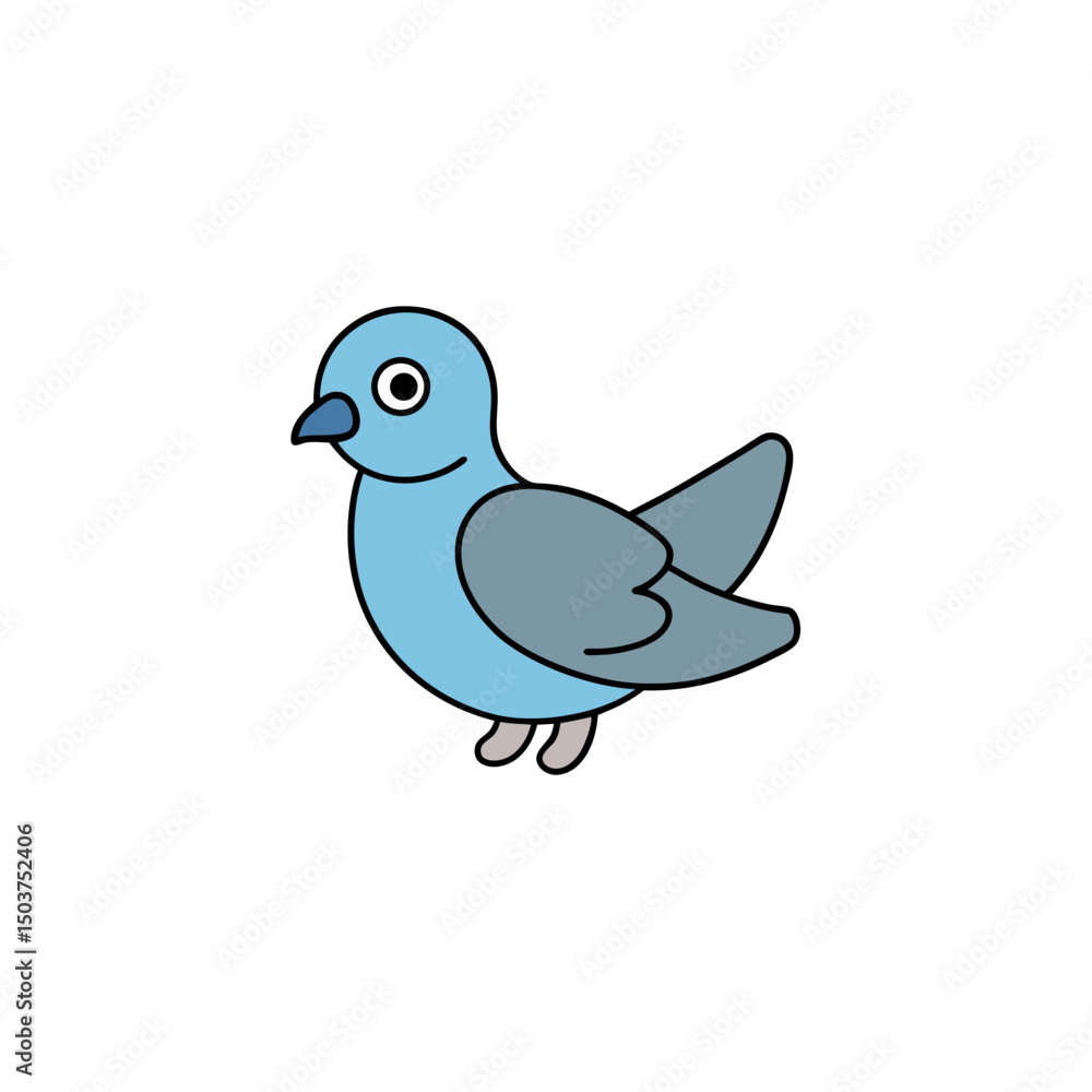 Flying Dove Doodle Vector Clip Art on White Background for Symbolism Flying Dove Doodle Vector Clip Art on White Background for Symbolism