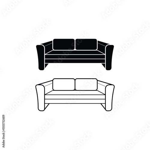 Ultimate Vector Set of Contemporary Sofa Sketches and Silhouettes for Interior Design Home Decor Web Use and Infographic Presentations