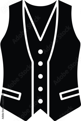 waistcoat icon outline vector illustration