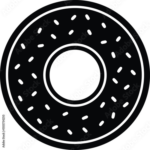 Bagel Icon Outline Vector Illustration