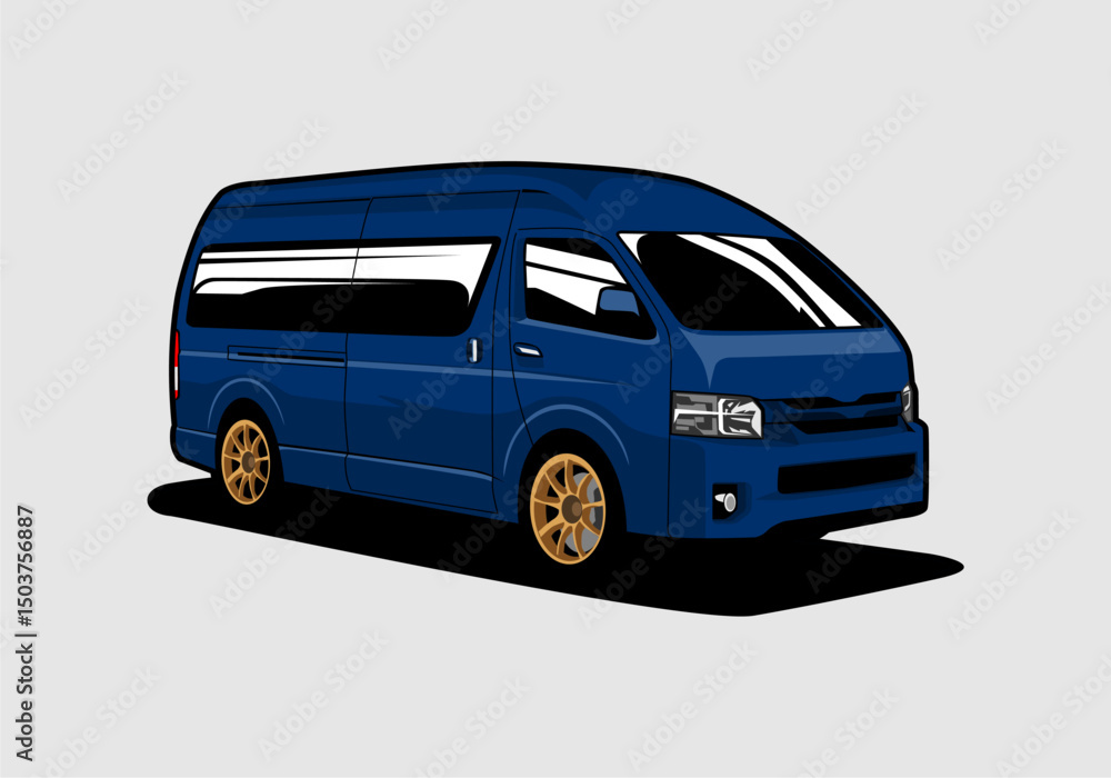 minivan van car minibus vector image illustration minivan van car minibus vector image illustration