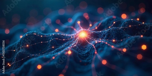 Neural Network Visualization – Abstract AI Technology Concept