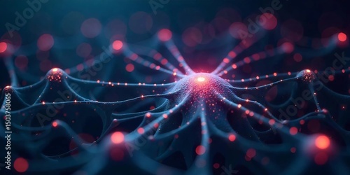 Neural Network Visualization – Abstract AI Technology Concept