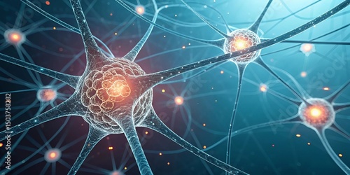 Neural Network Visualization – Abstract AI Technology Concept