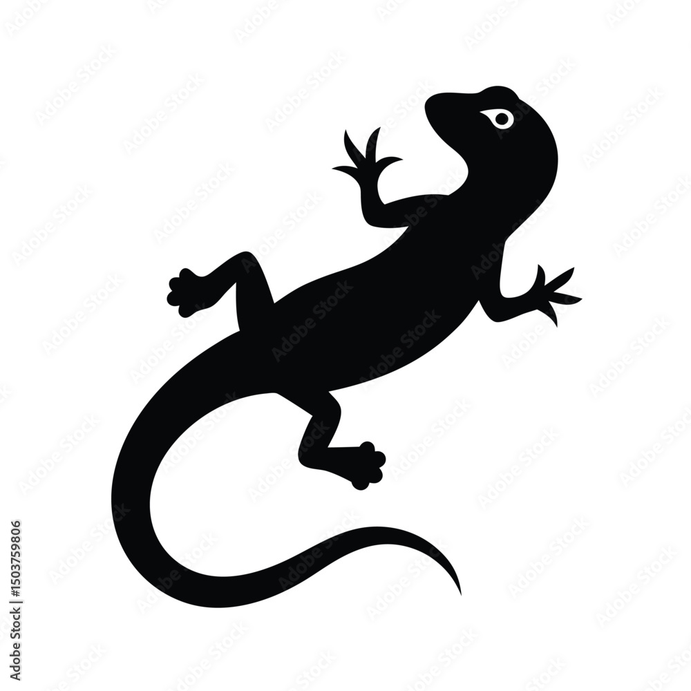 Naklejka premium Wild Lizard Isolated – Perfect for Nature, Wildlife, or Science Themes