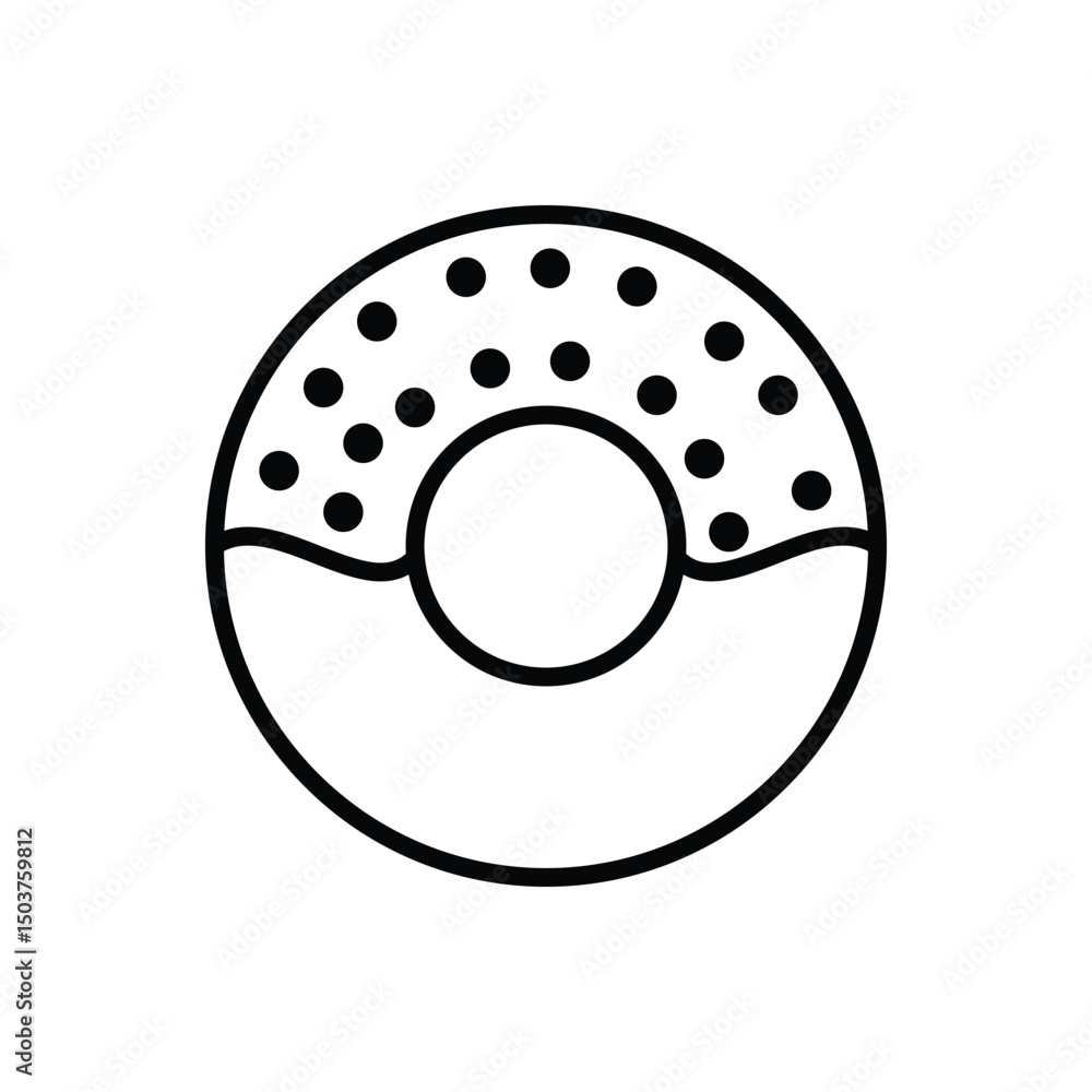 Fototapeta premium donut icon , template, flat, design, vector, illustrations, education, style, trendy, collections