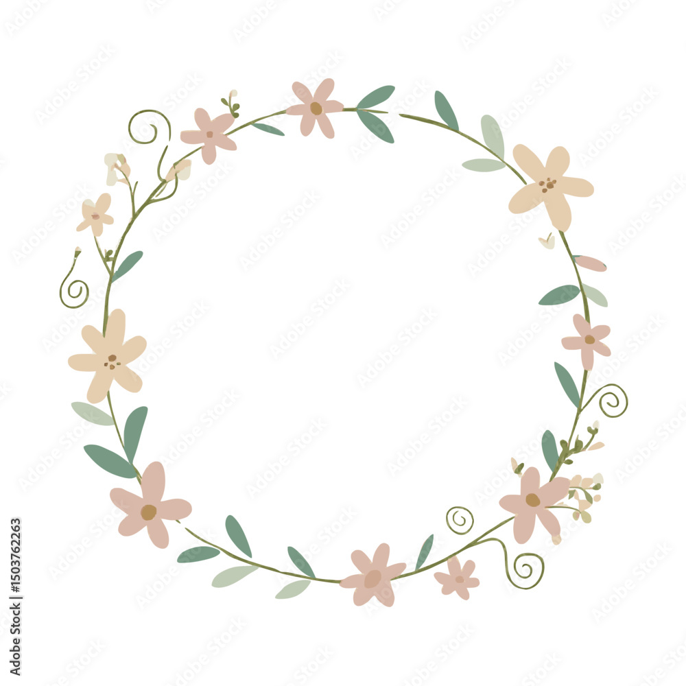 Aesthetic floral frame Aesthetic floral frame