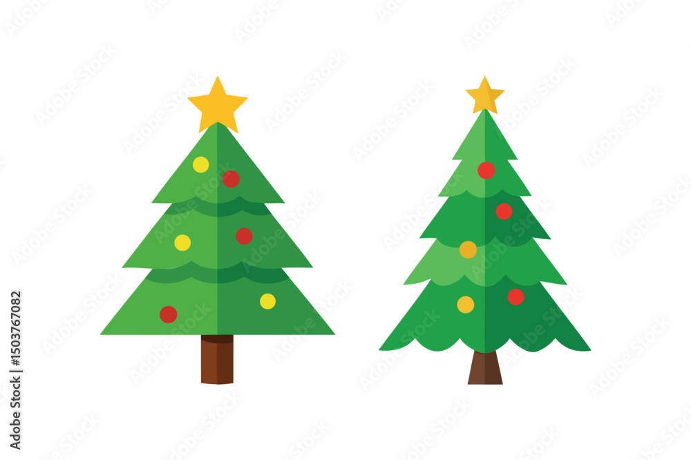Christmas tree vector on white background Christmas tree vector on white background