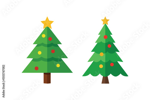 Christmas tree vector on white background